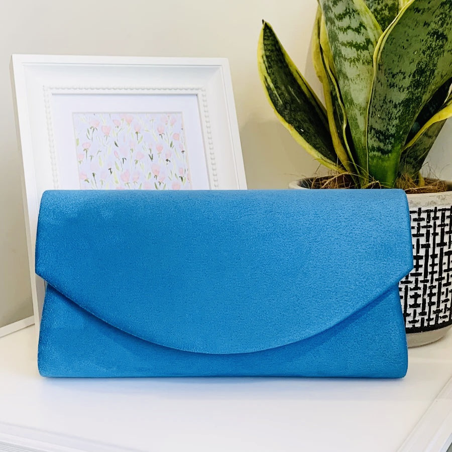 Blue clutch bag sale