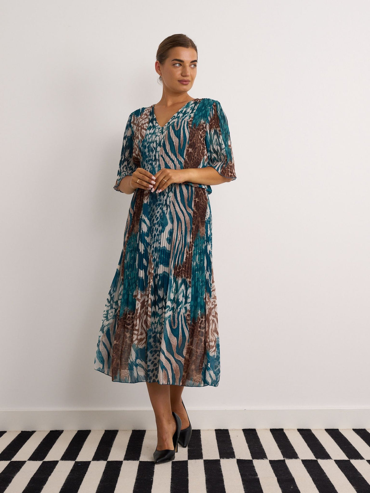 Emma Splash Dress - Teal