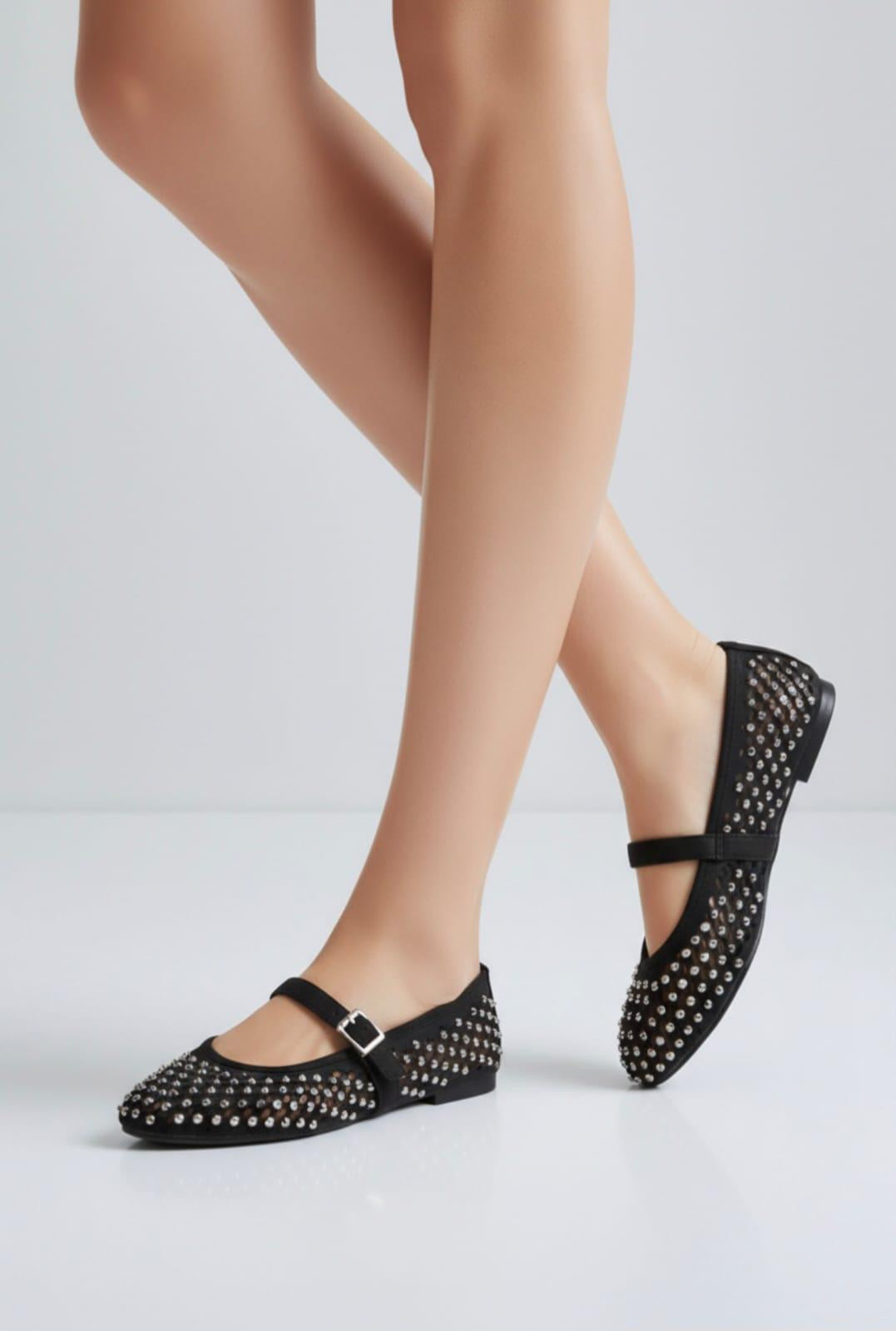 Mary Jane Ballet Flat - Black