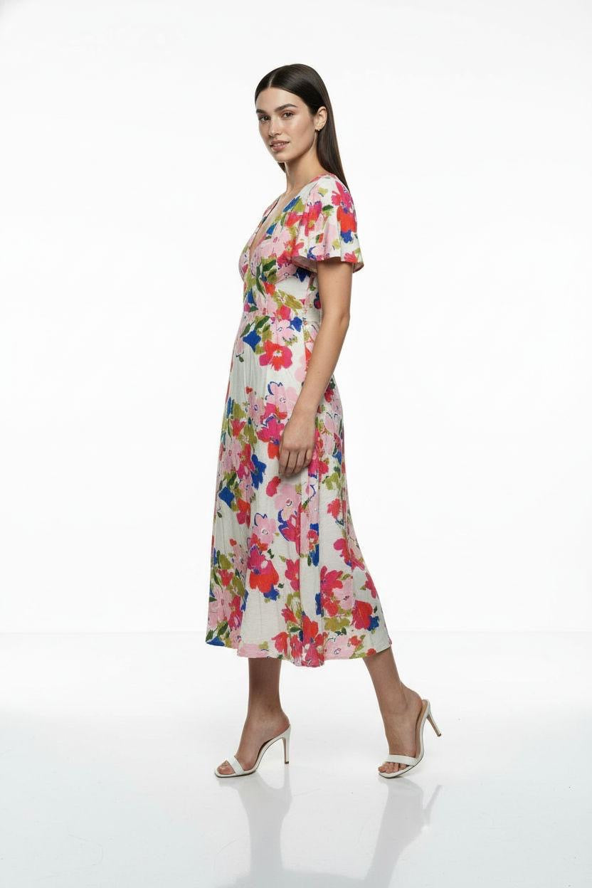 Anna Dress - Pink Print