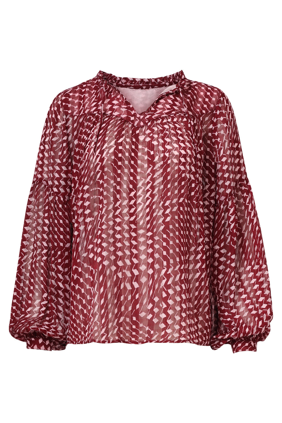 SL Chiffon Blouse - Bordeaux