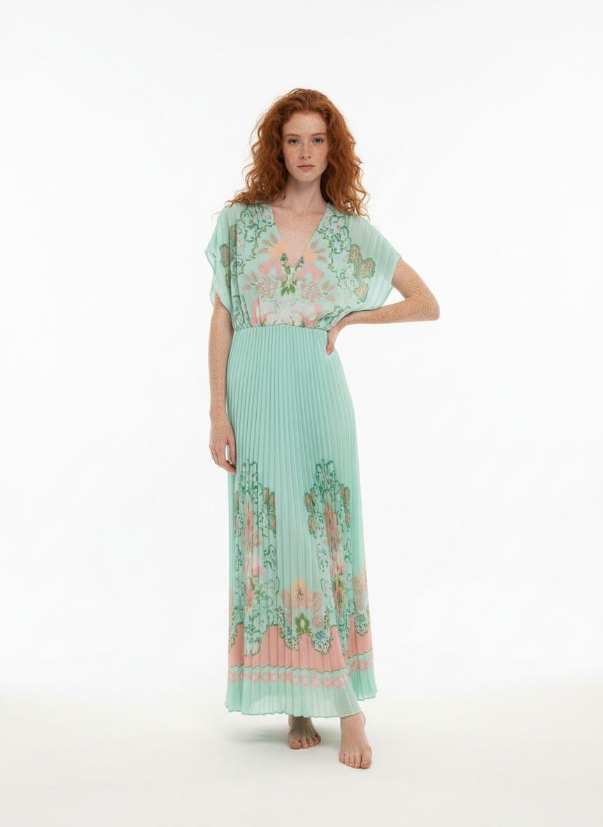 Tie Back Dress - Green