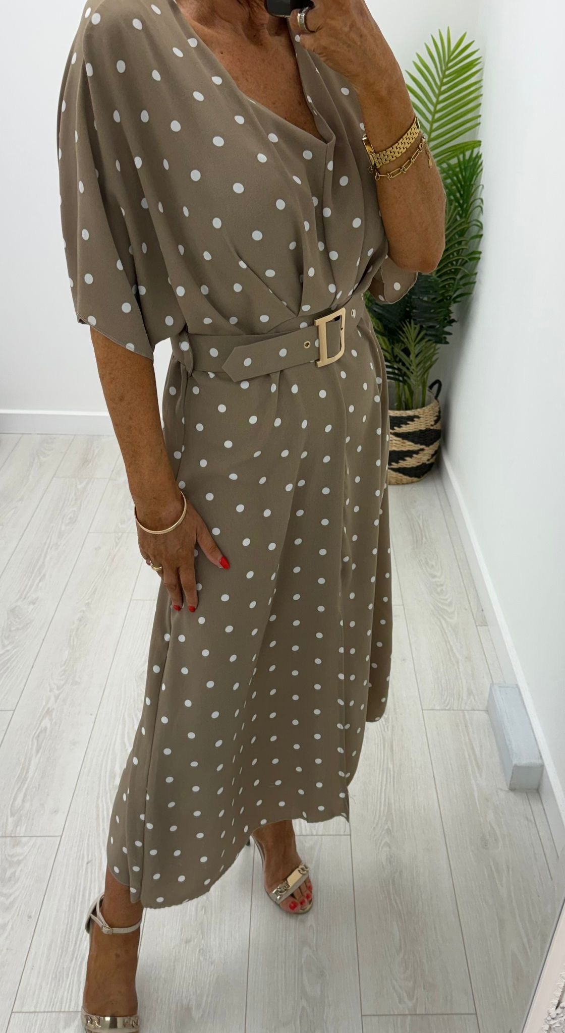 Spot Dress - Mocha