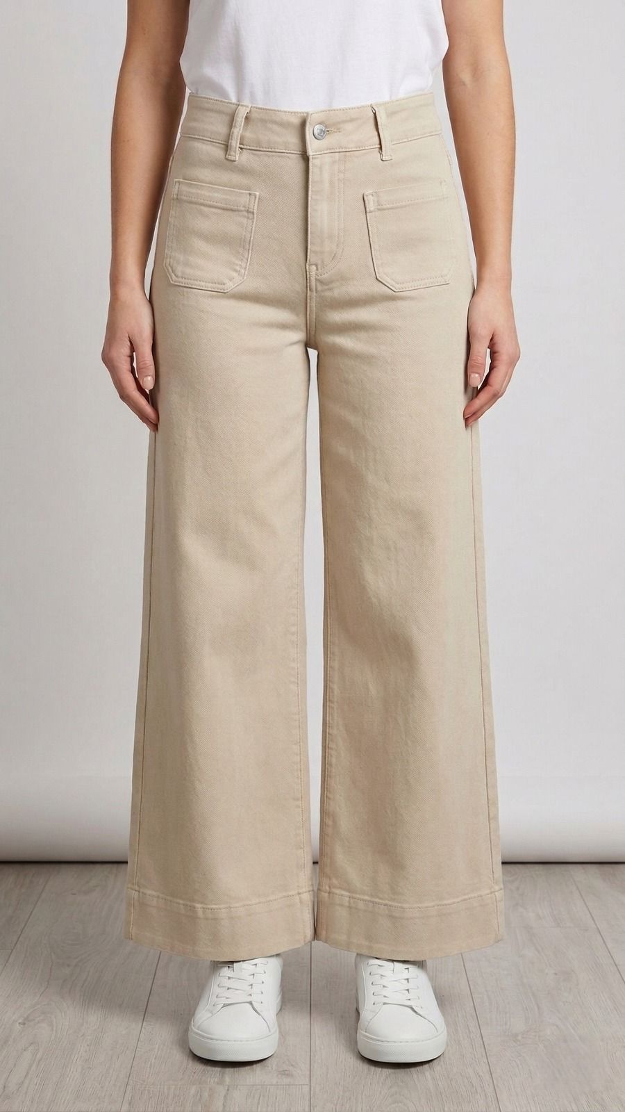 Wide Leg Jean - Beige