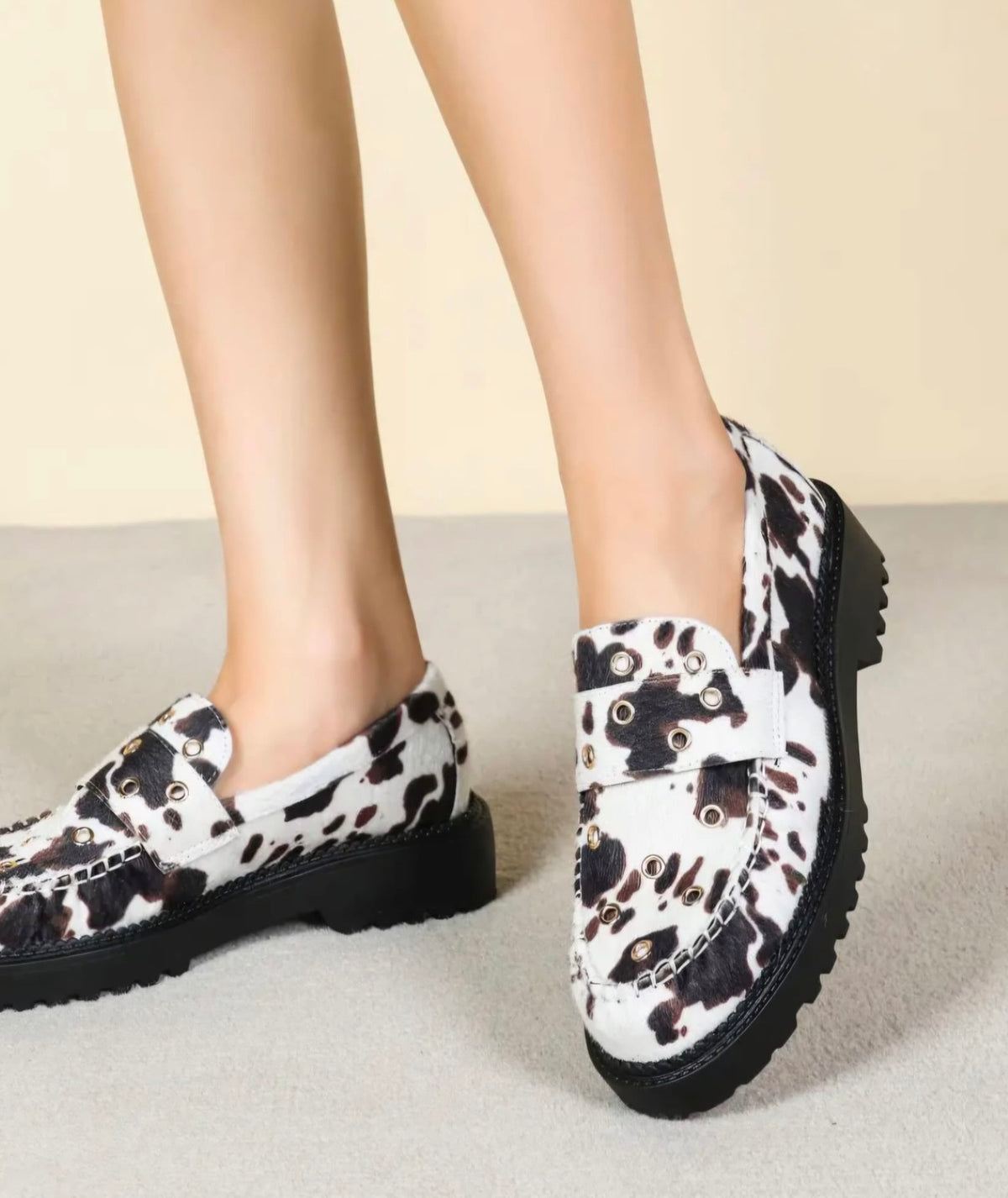 Cow Print Loafer