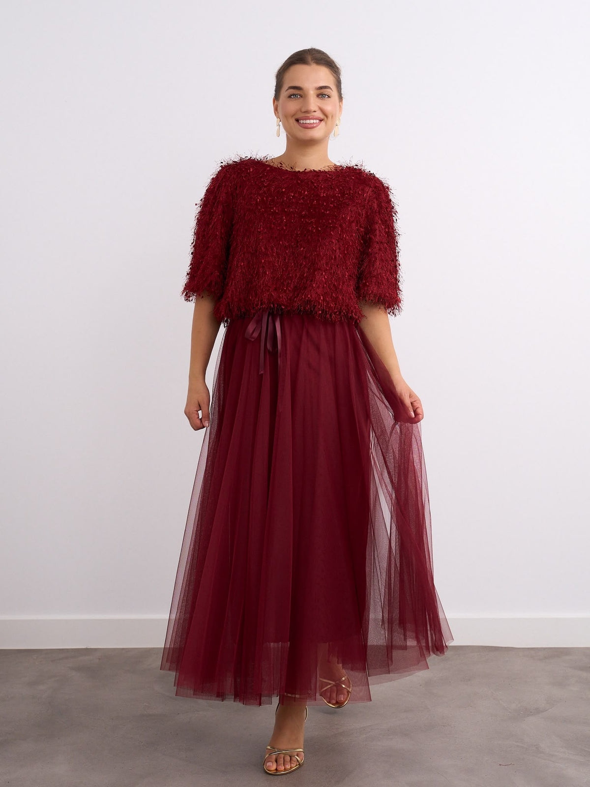Tulle Skirt - Burgundy