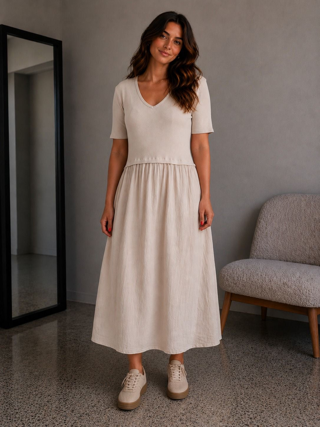 Sally Dress - Stone
