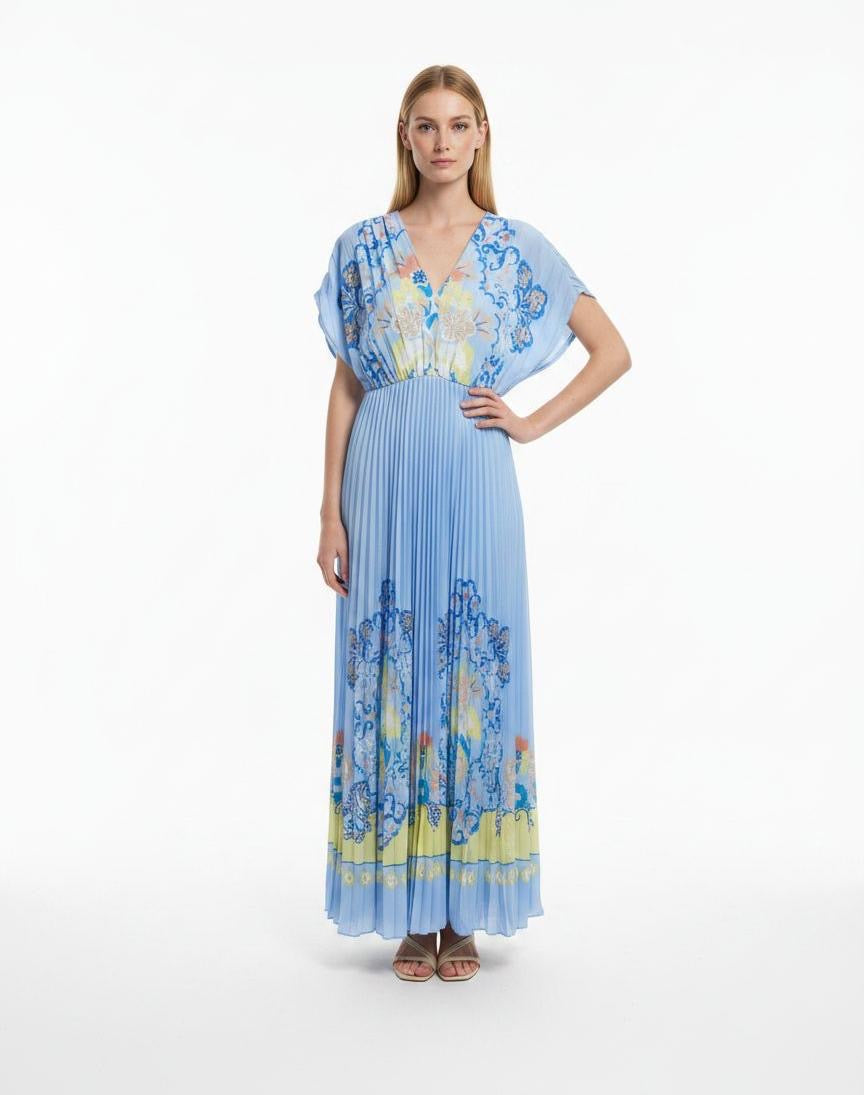 Tie Back Dress - Blue