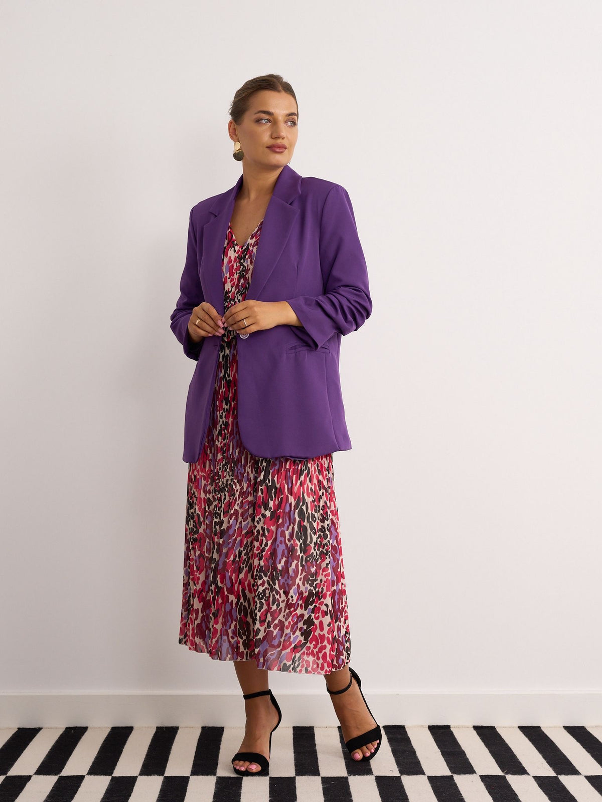Emma Dress - Fuschia  Print