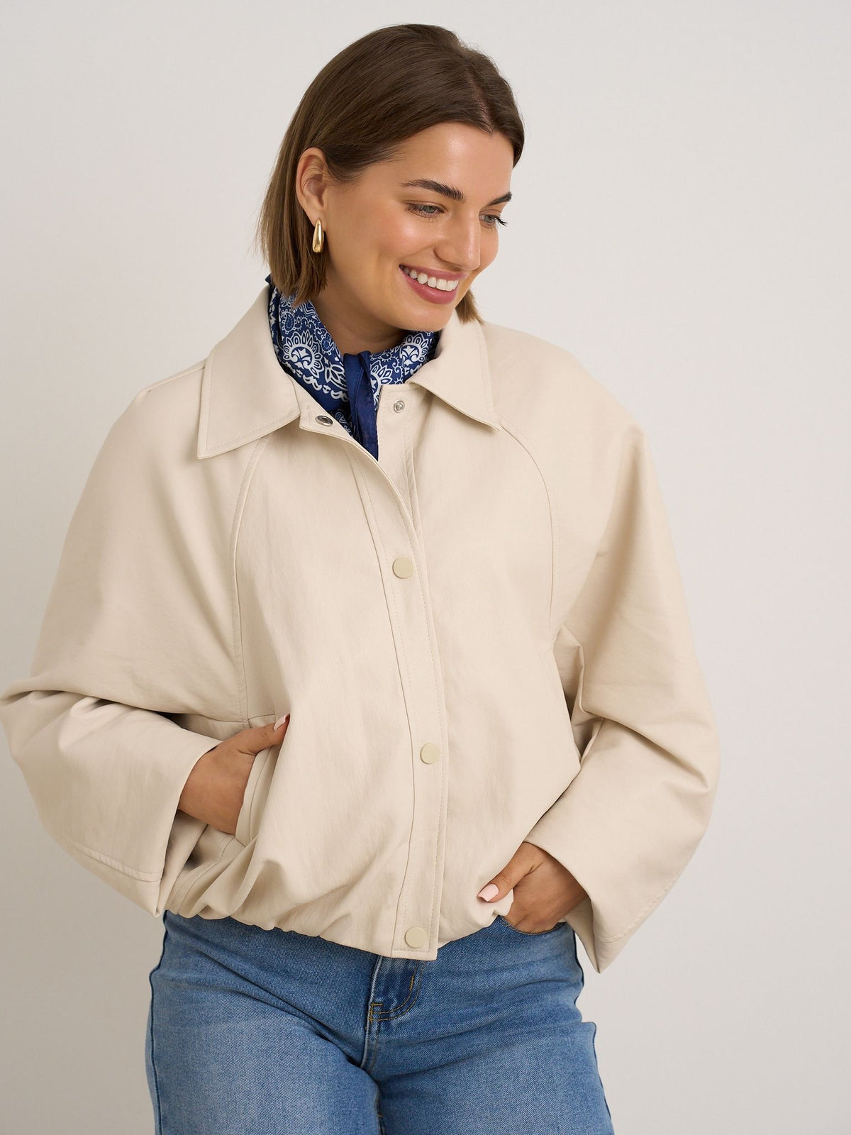 Blouson Jacket -Cream