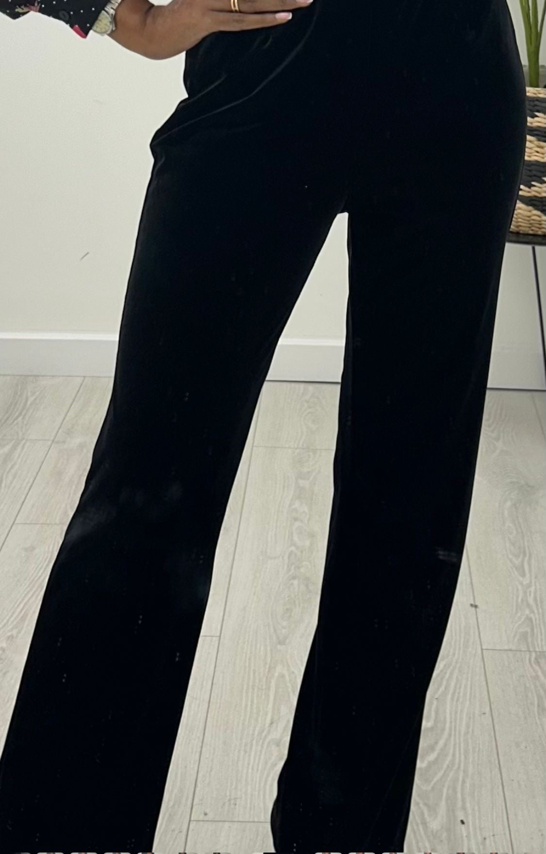 Velvet Trouser - Black