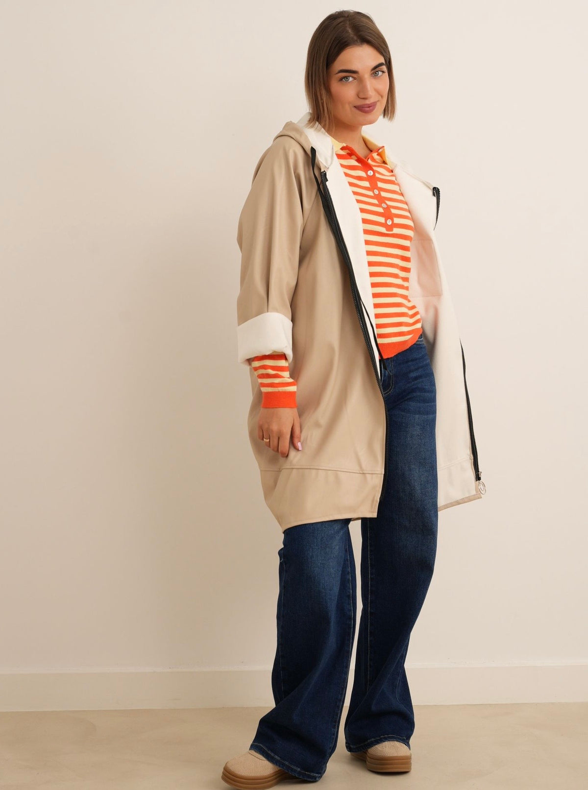 Callie Rain Jacket - Beige