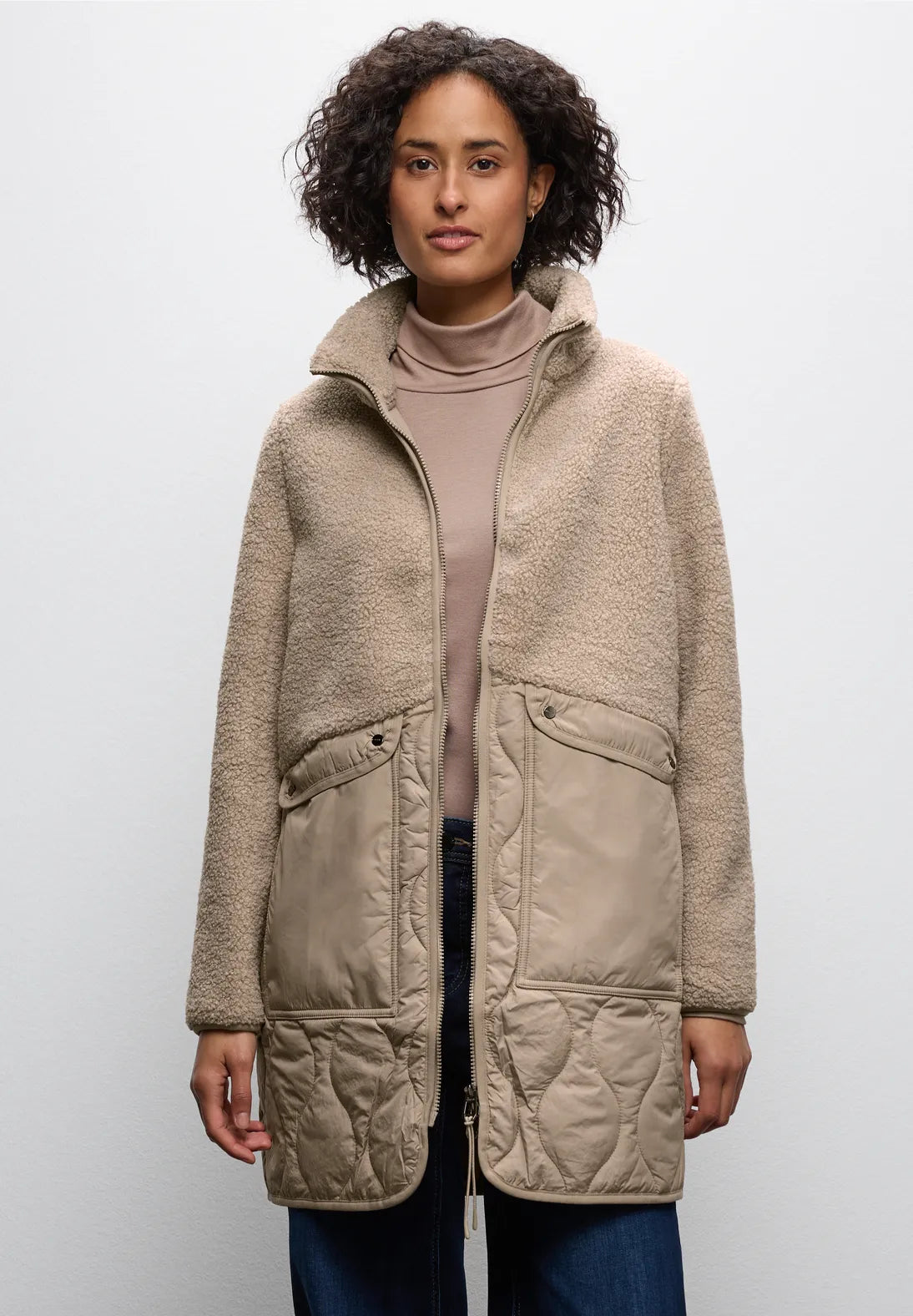 Teddy Coat W. Quilting - Reef sand                      202111