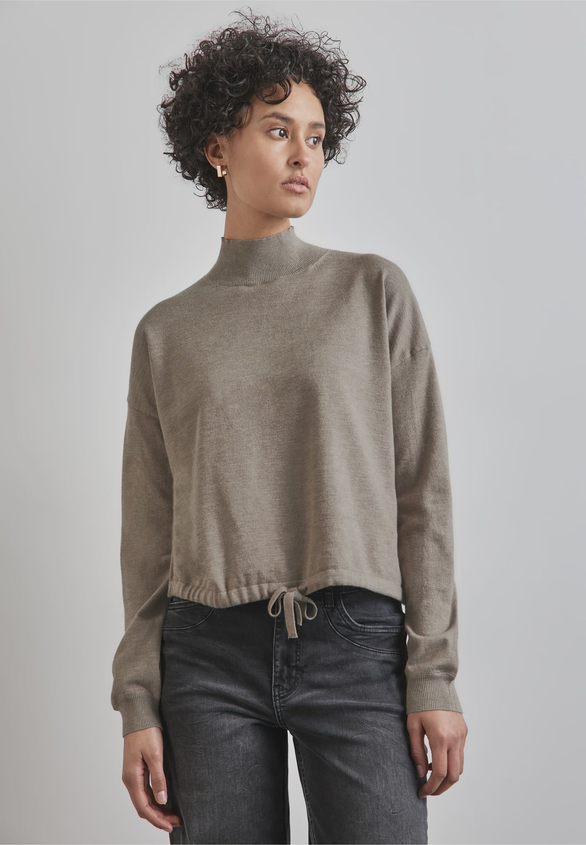 STREET ONE Turtle-Neck Sweater - Mocha