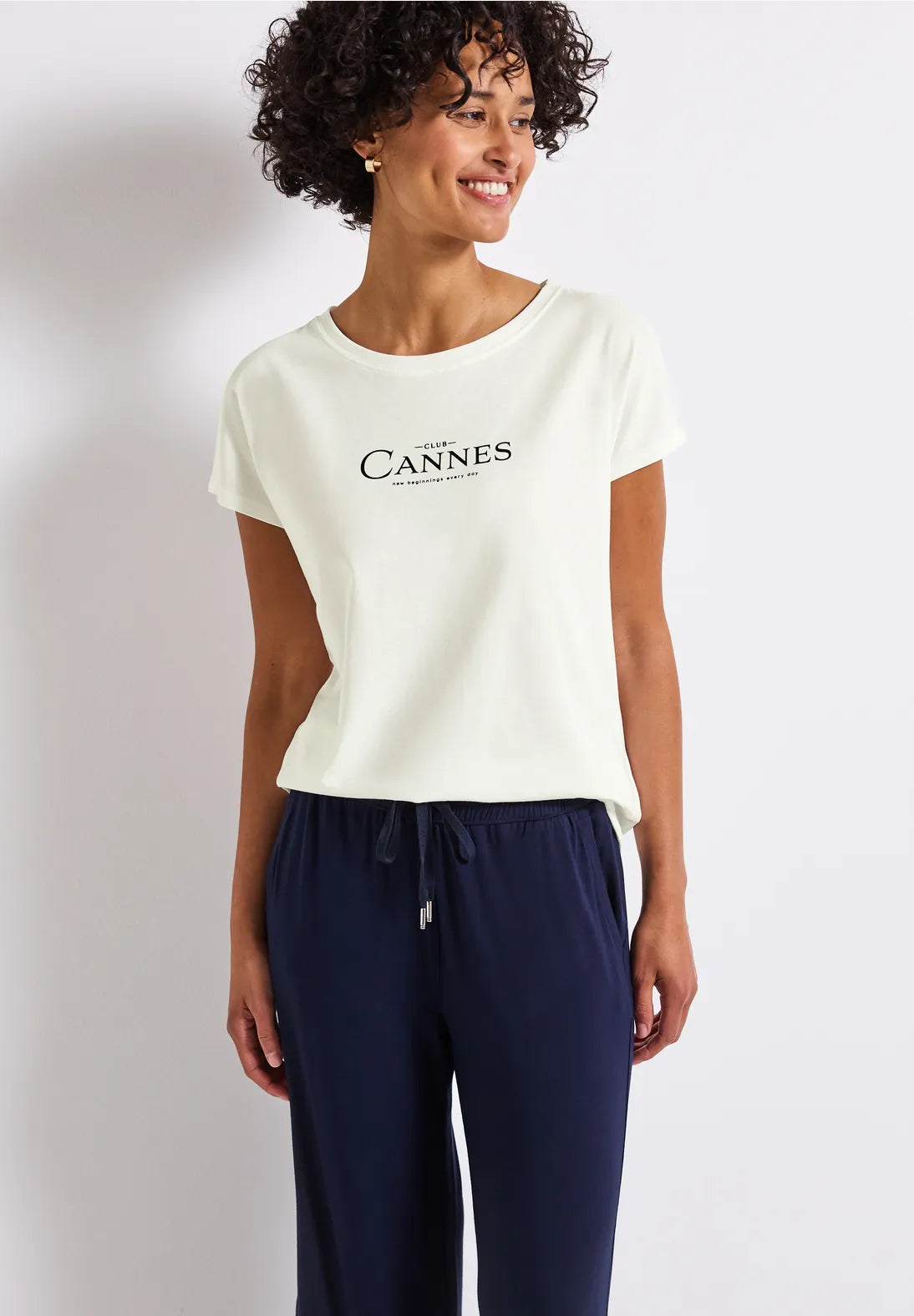 Cannes foil print shirt  off white                      323740
