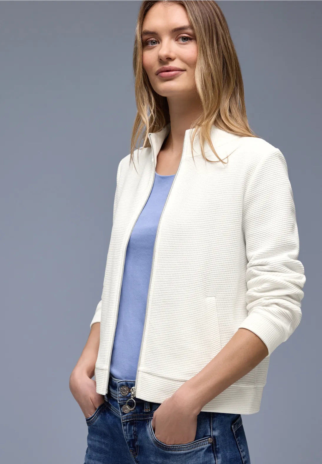 Zipper jacket    -    off white                      324642