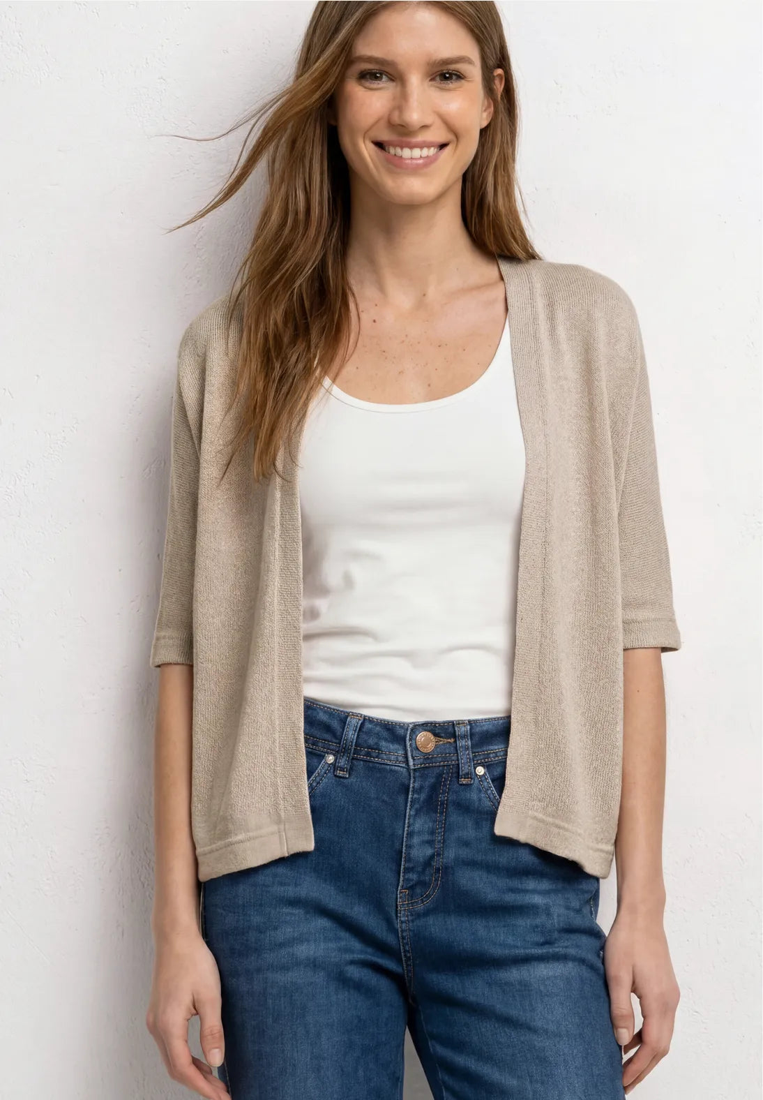 Short Sleeve Catdi with Glitter  - clay sand                      325265