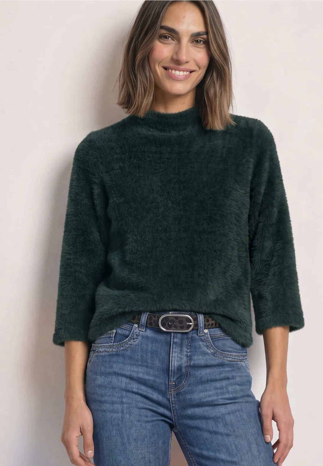 Fluffy Turtleneck            stormy green                   326058