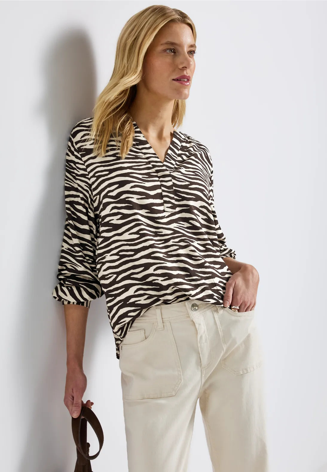 Splitneck tunic blouse - Zebra Print             346047