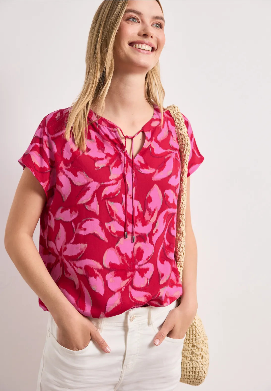 Splitneck blouse -  salsa red                      346634
