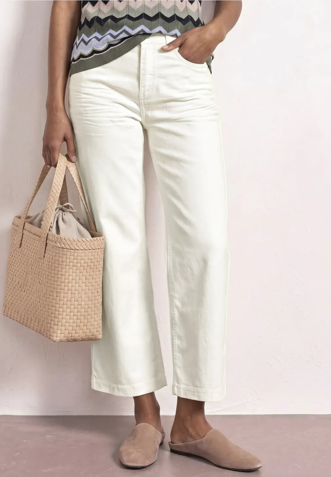 Emee Wide Leg Jean - Off White              380967