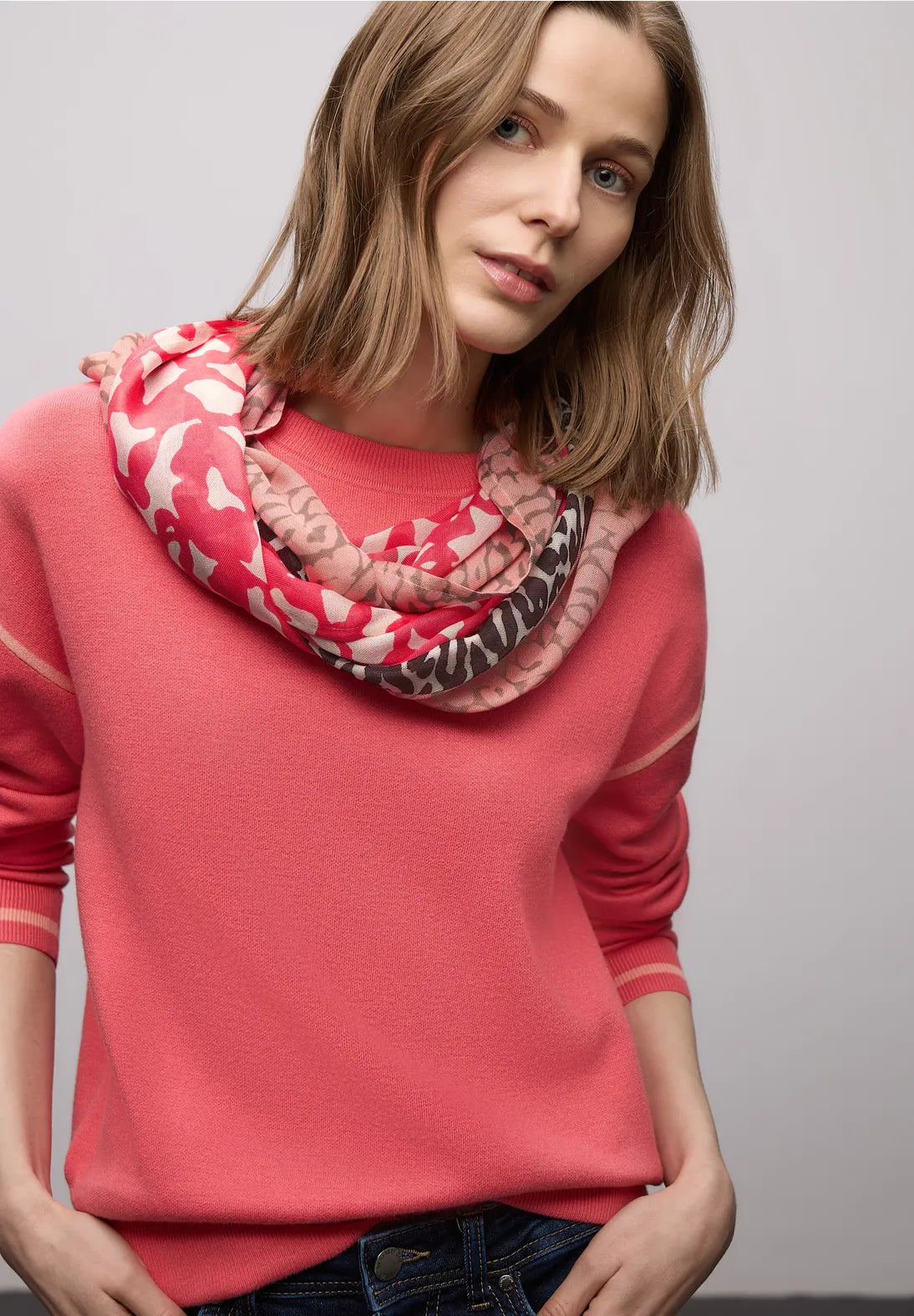 Printed Modal Loop             striking coral