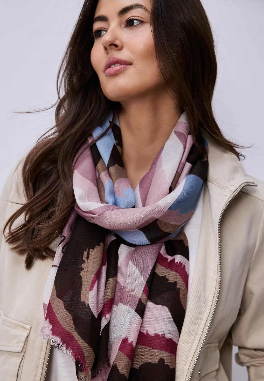 Multicolor Printed Longscarf   multicolor                     573108