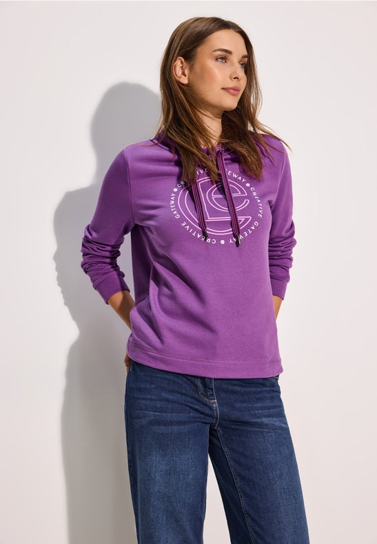 CECIL Turtleneck Sweatshirt - Iced Violet