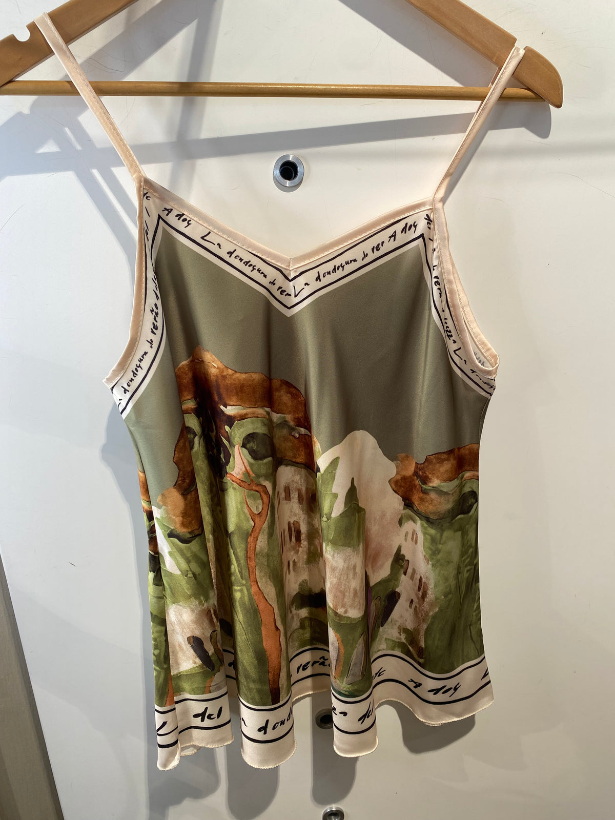 Art Strap Top - Khaki