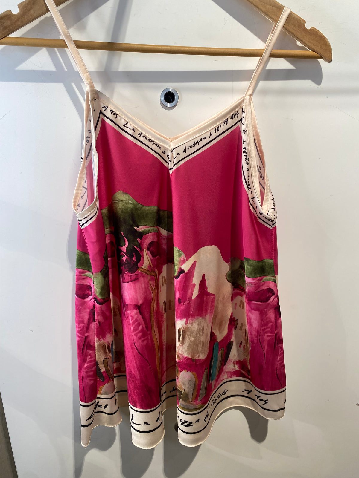 Art Strap Top - Cerise