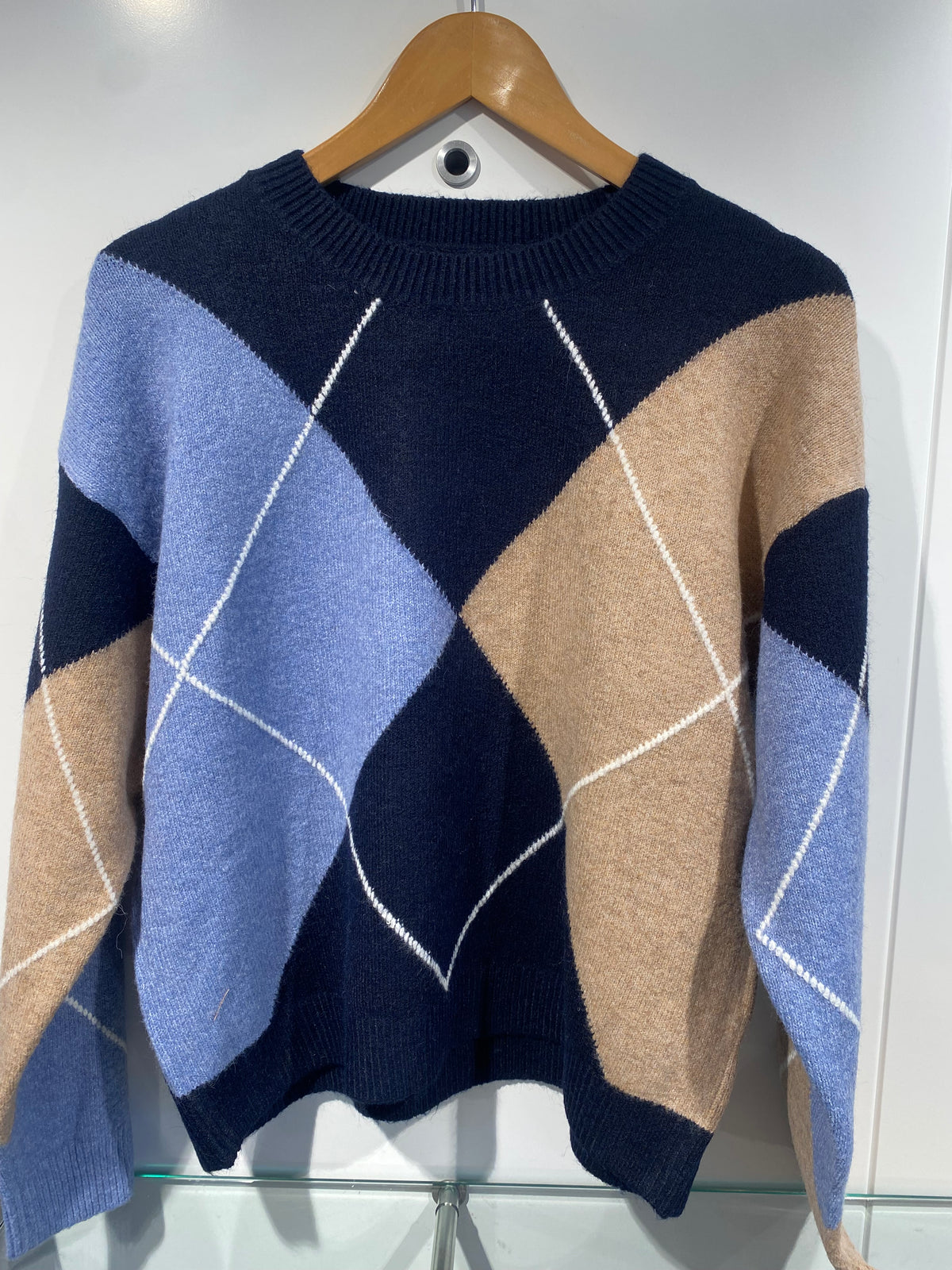 Argyle Knit - Navy
