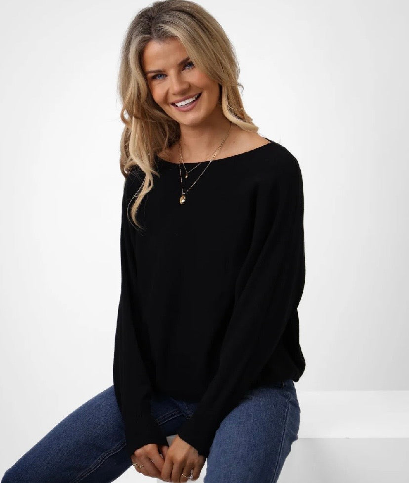 Venice Bow Knit - Black