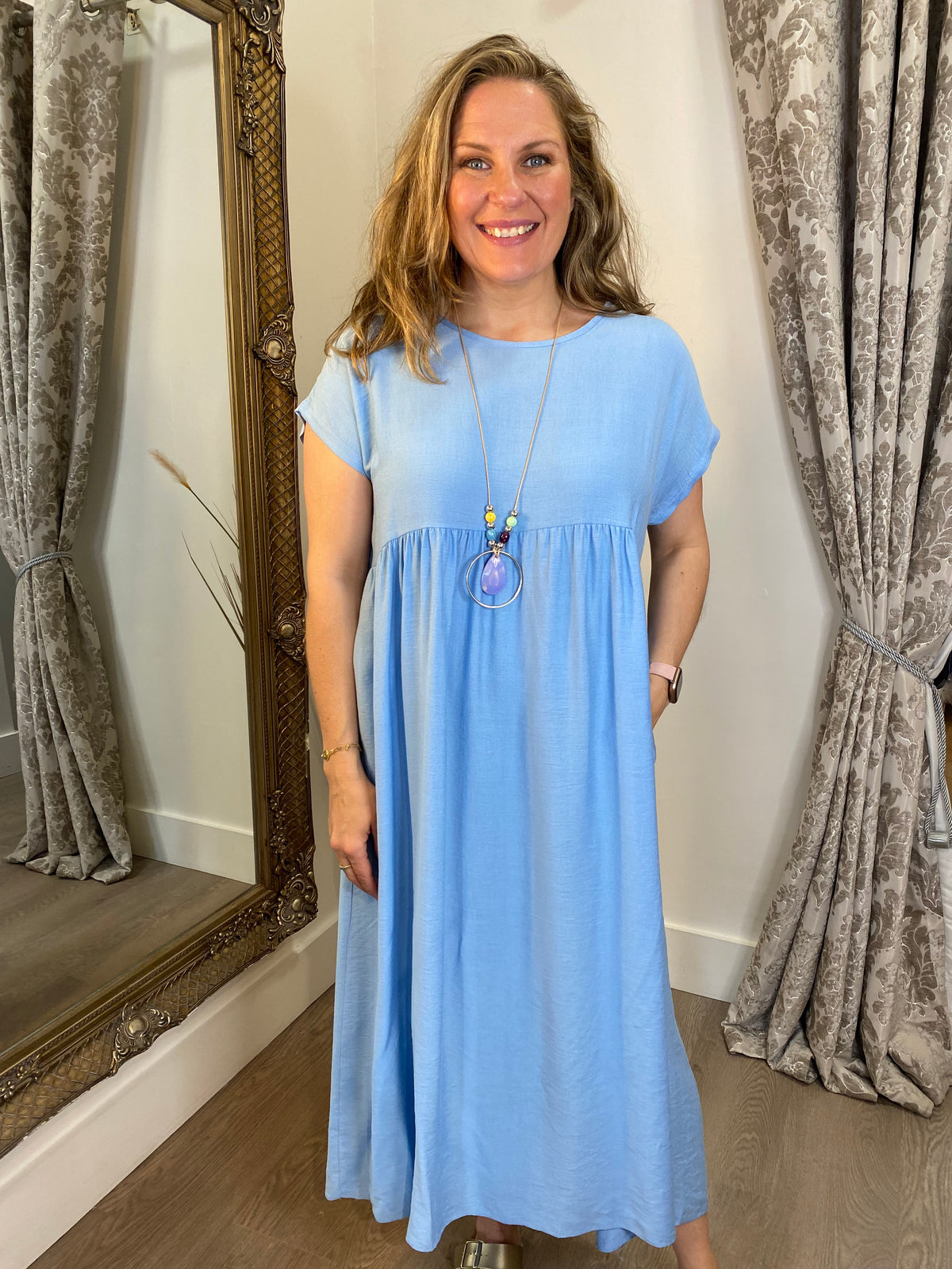 Smock Dress - Blue