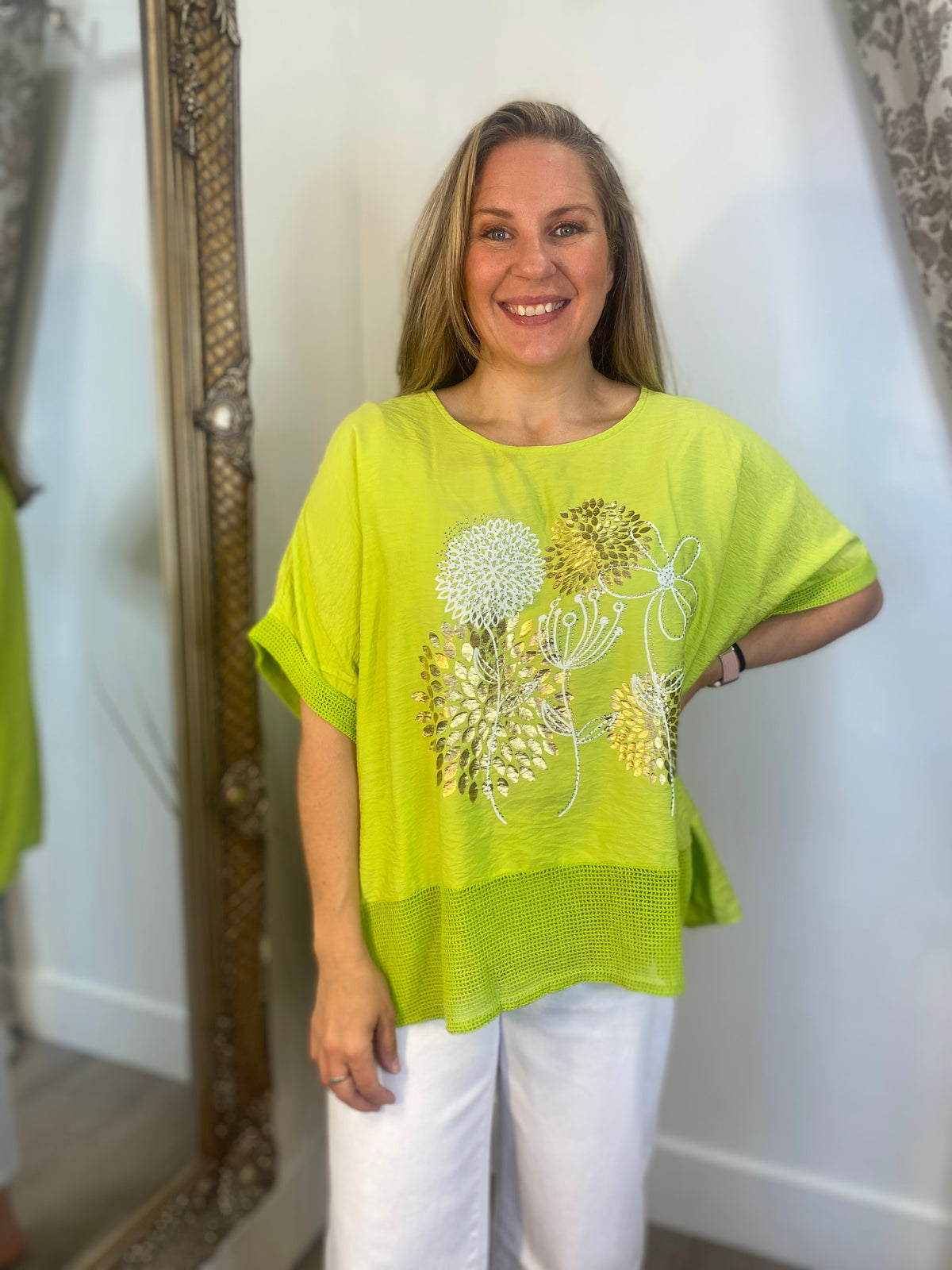 Linen Top Lime/gold