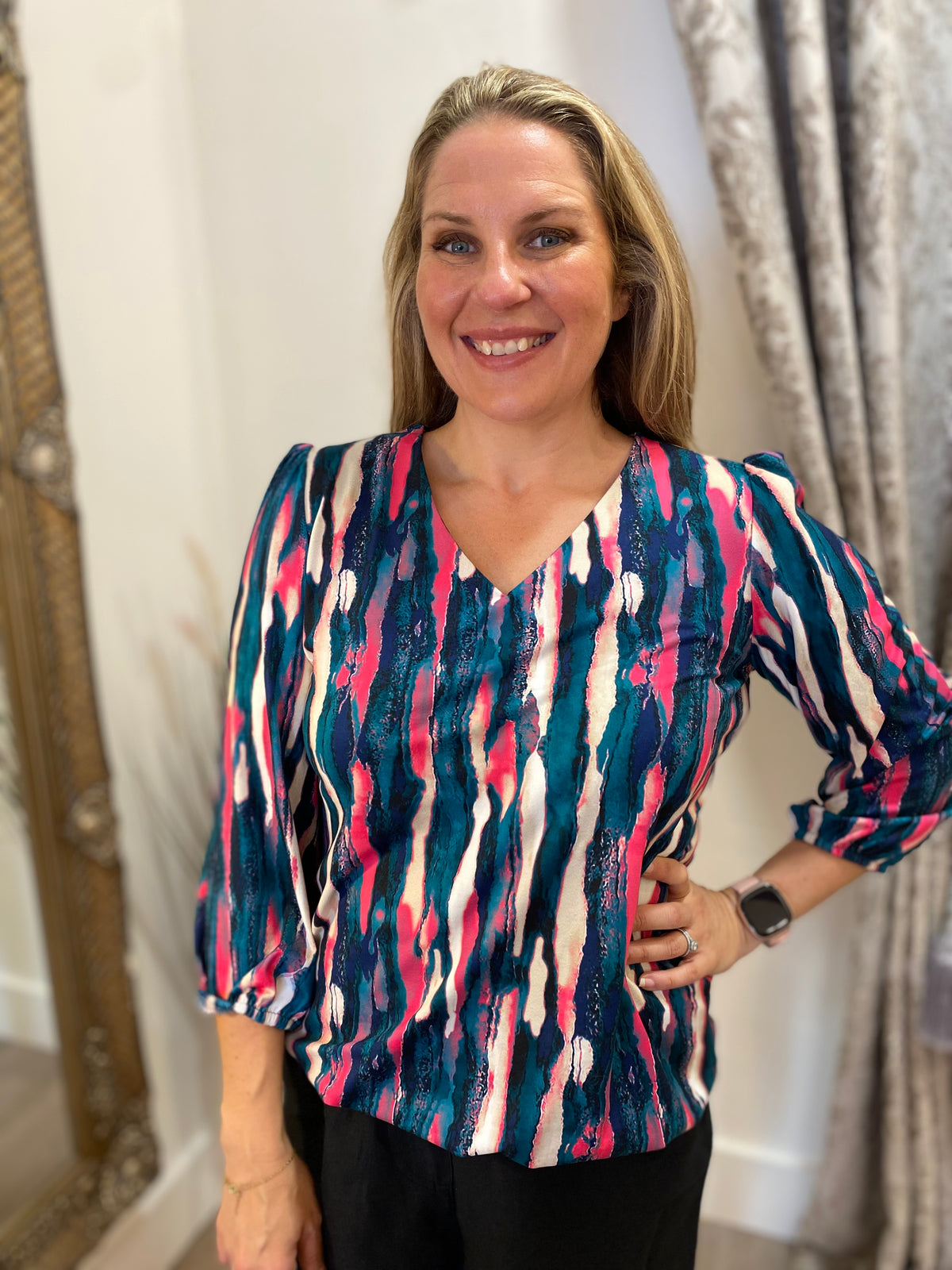 YEW V-Neck Top - Teal