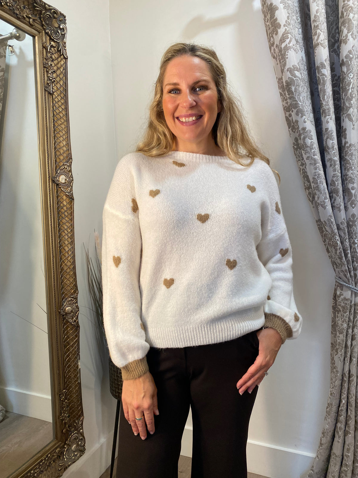 Heart Knit - Cream