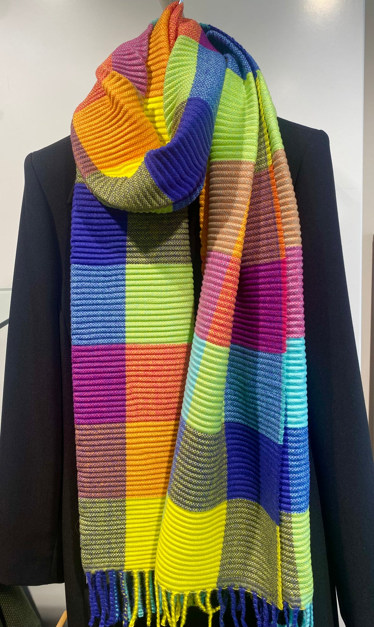 Squares Scarf - Yellow