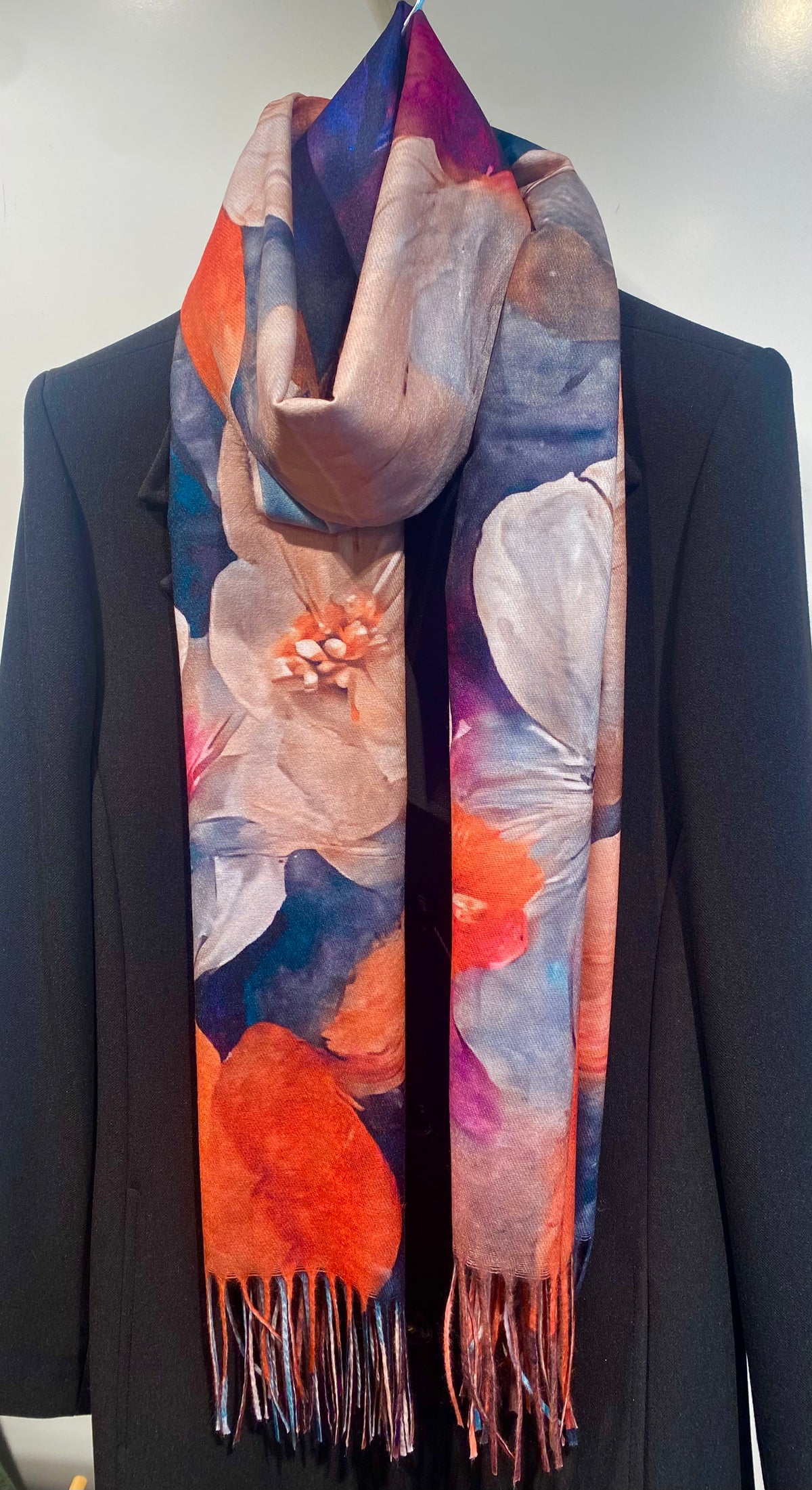 Flower Scarf - Coral