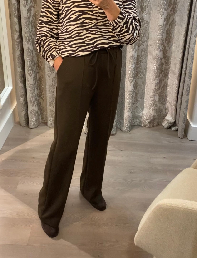 Kyla Tie Trs - Brown