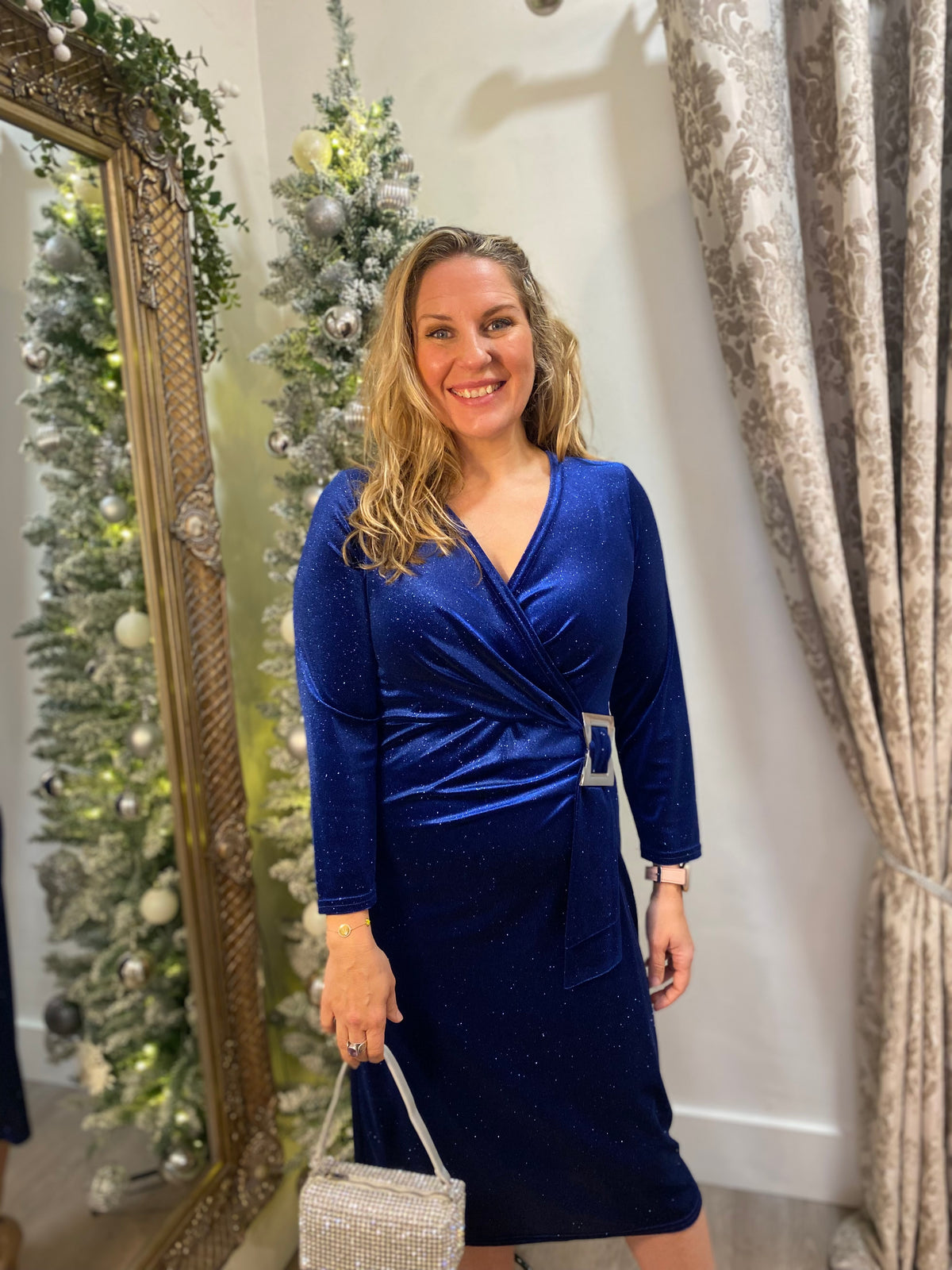 Velvet Norah Dress - Royal