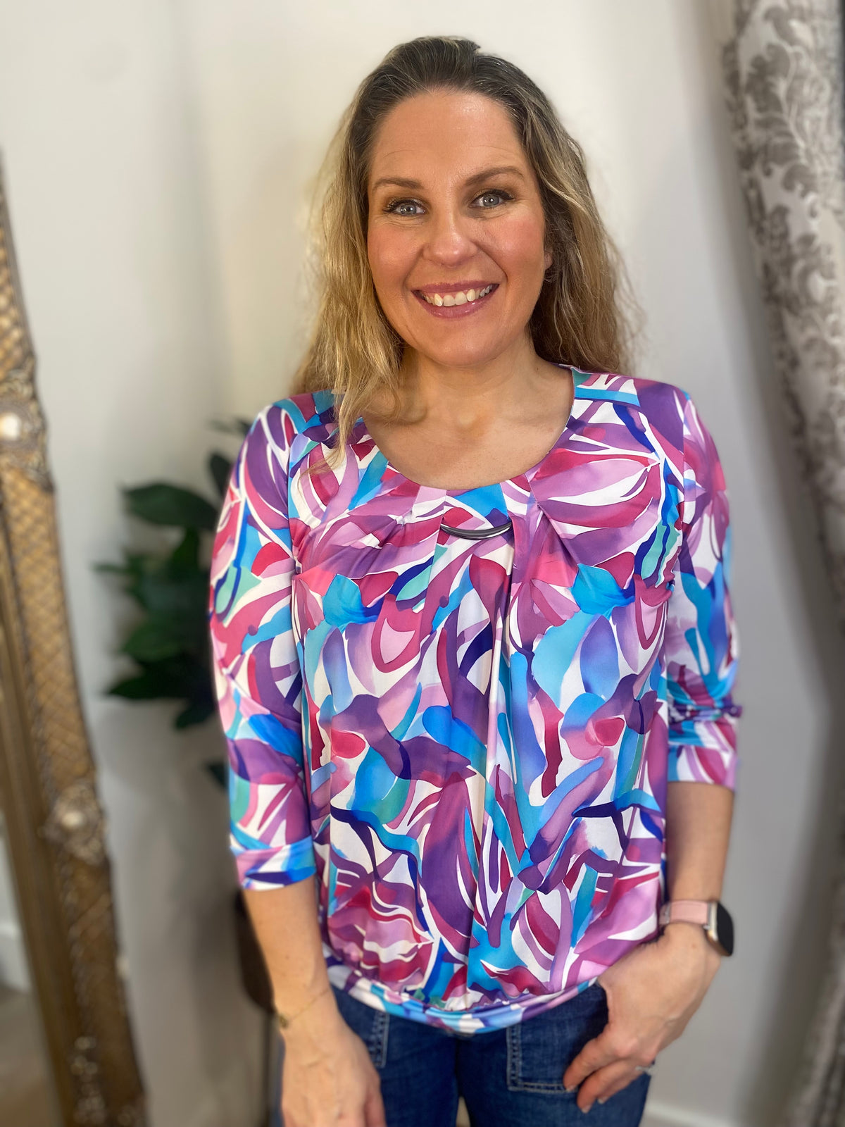 Silver Clasp Top - Purple