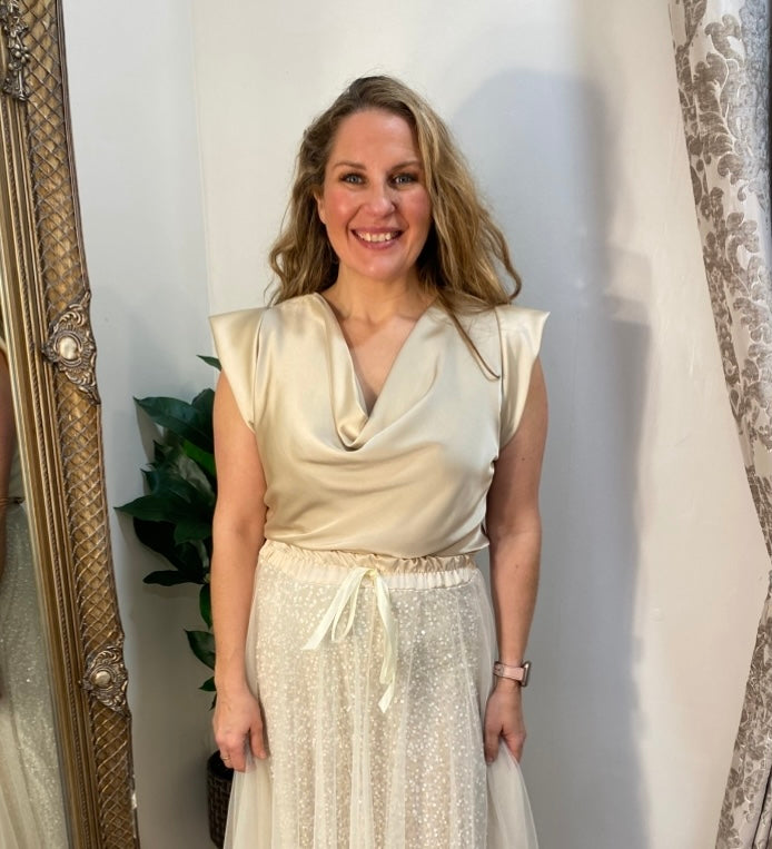 Cowel Vest - Rich Cream