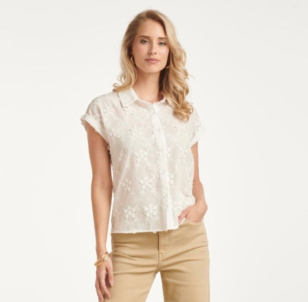 Flower Print Blouse - White