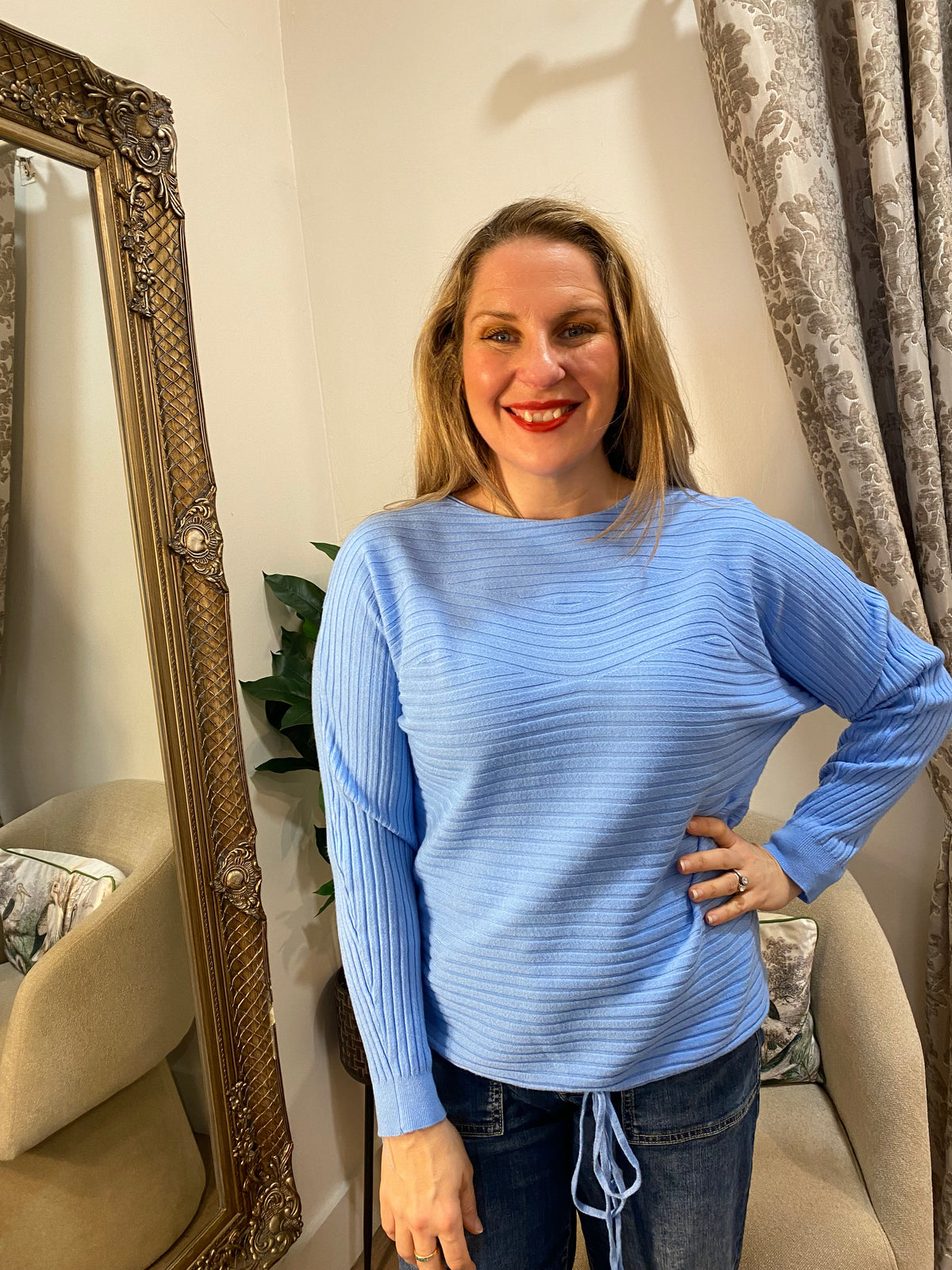 Zola Wave Knit - Cornflower