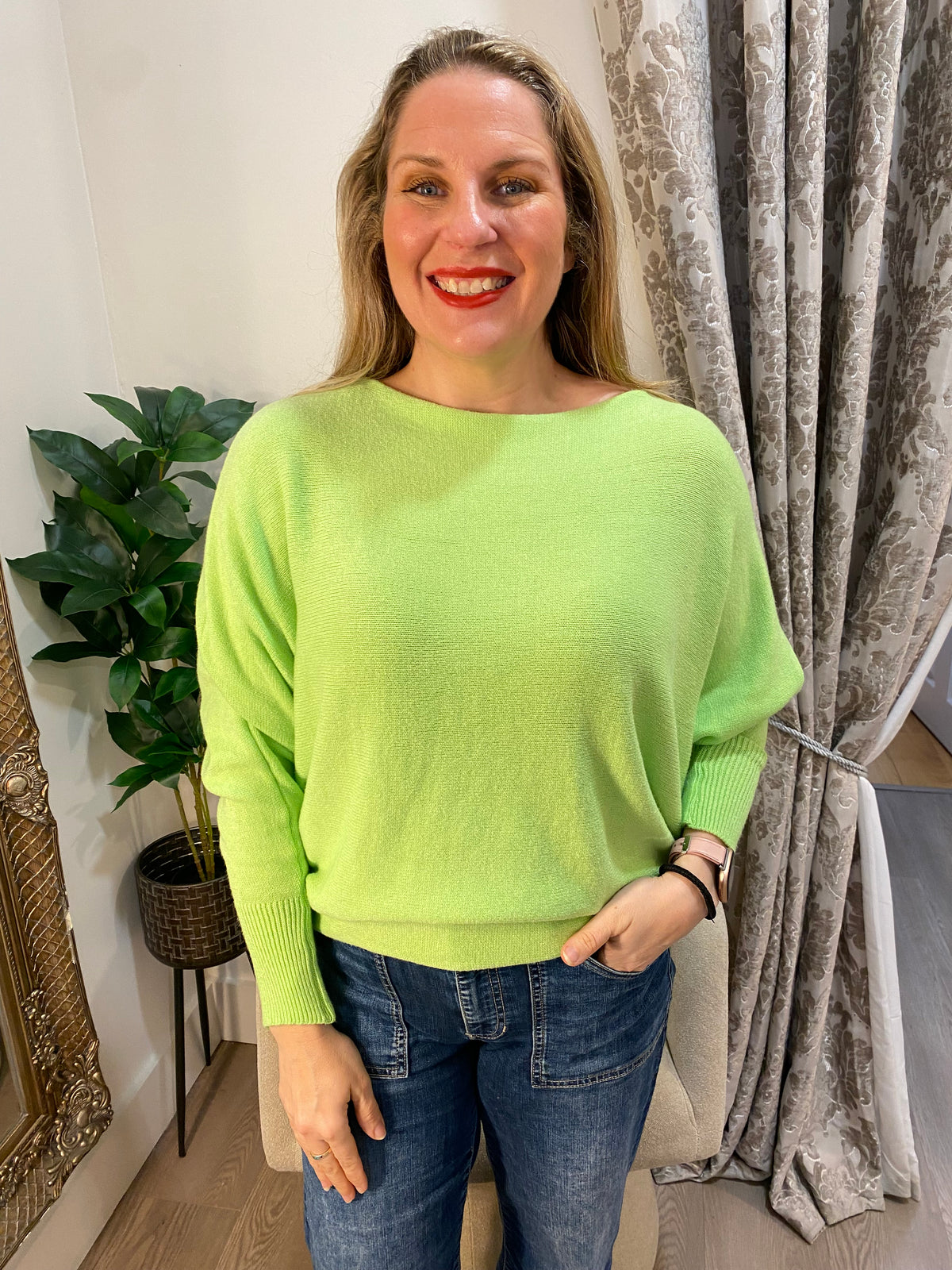 Batwing Knit - Apple Green