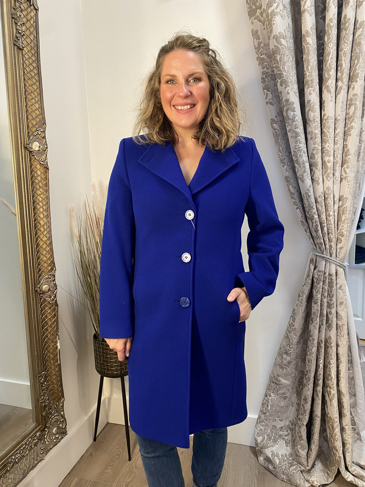 CHRISTINA FELIX Wool/Cashmere Coat - Blue