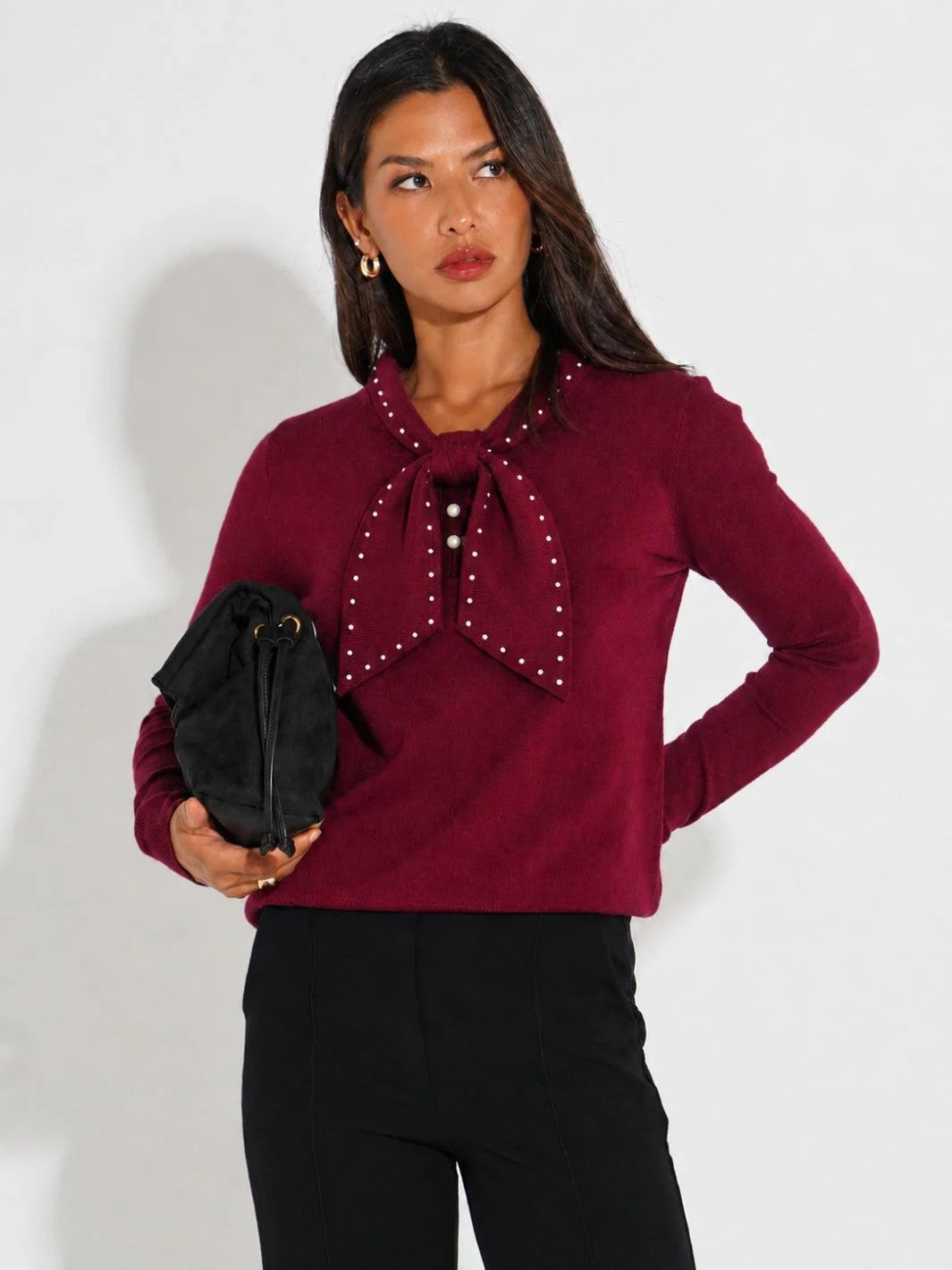 Presley Knit - Burgundy