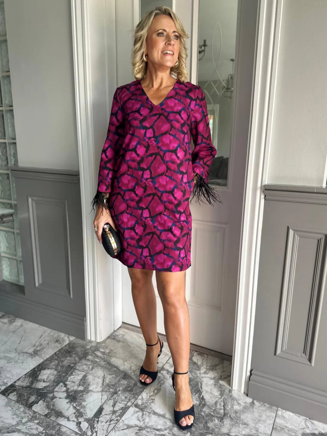 Taylor Dress - Majenta Print
