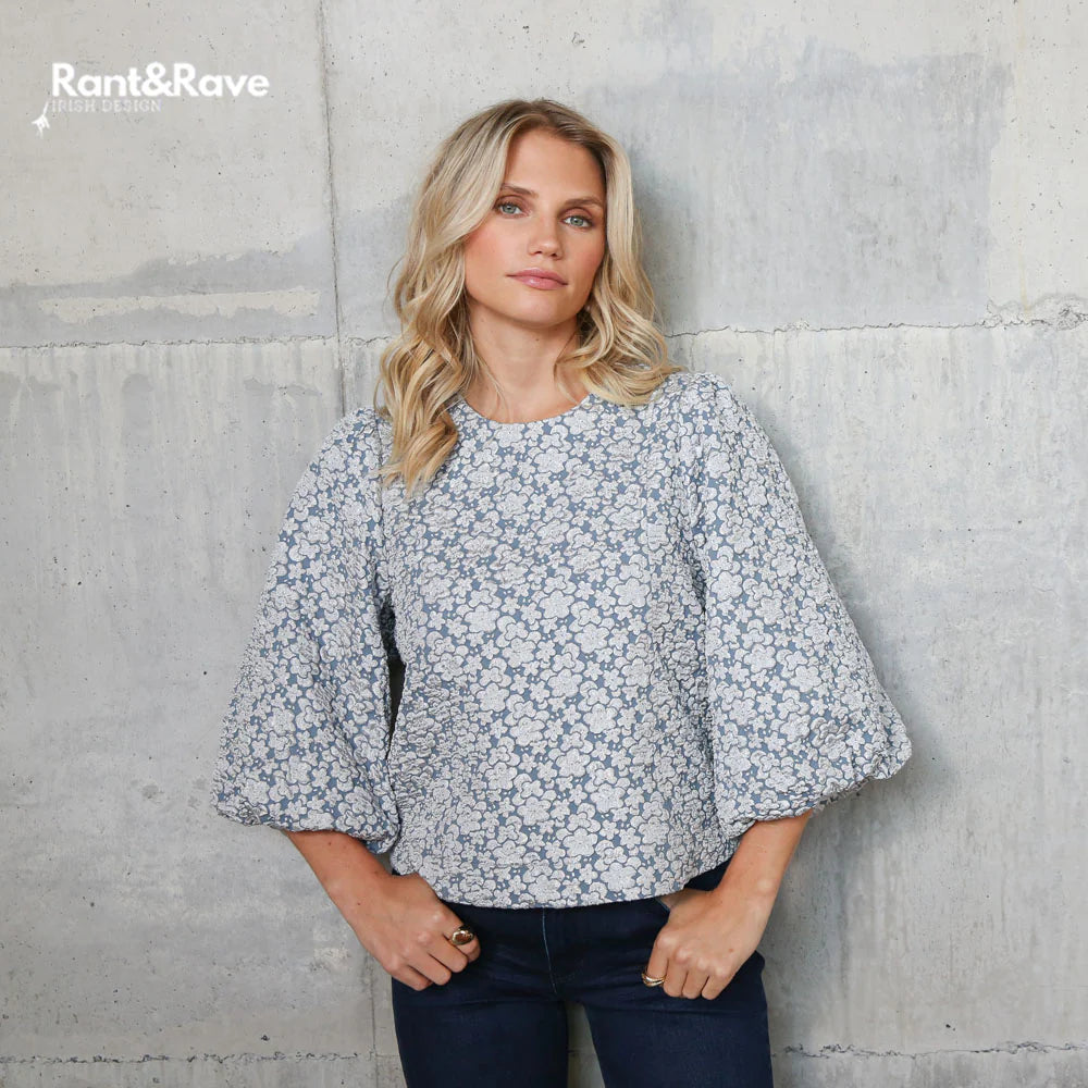 Quinn Top -Ice Blue