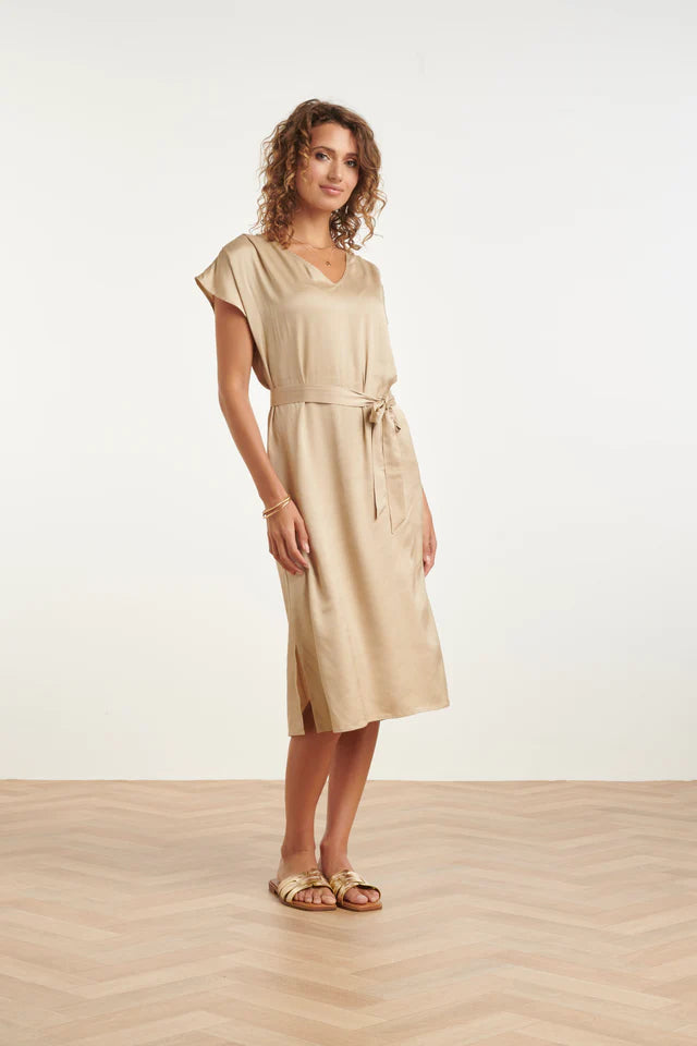 Satin Dress - Sand